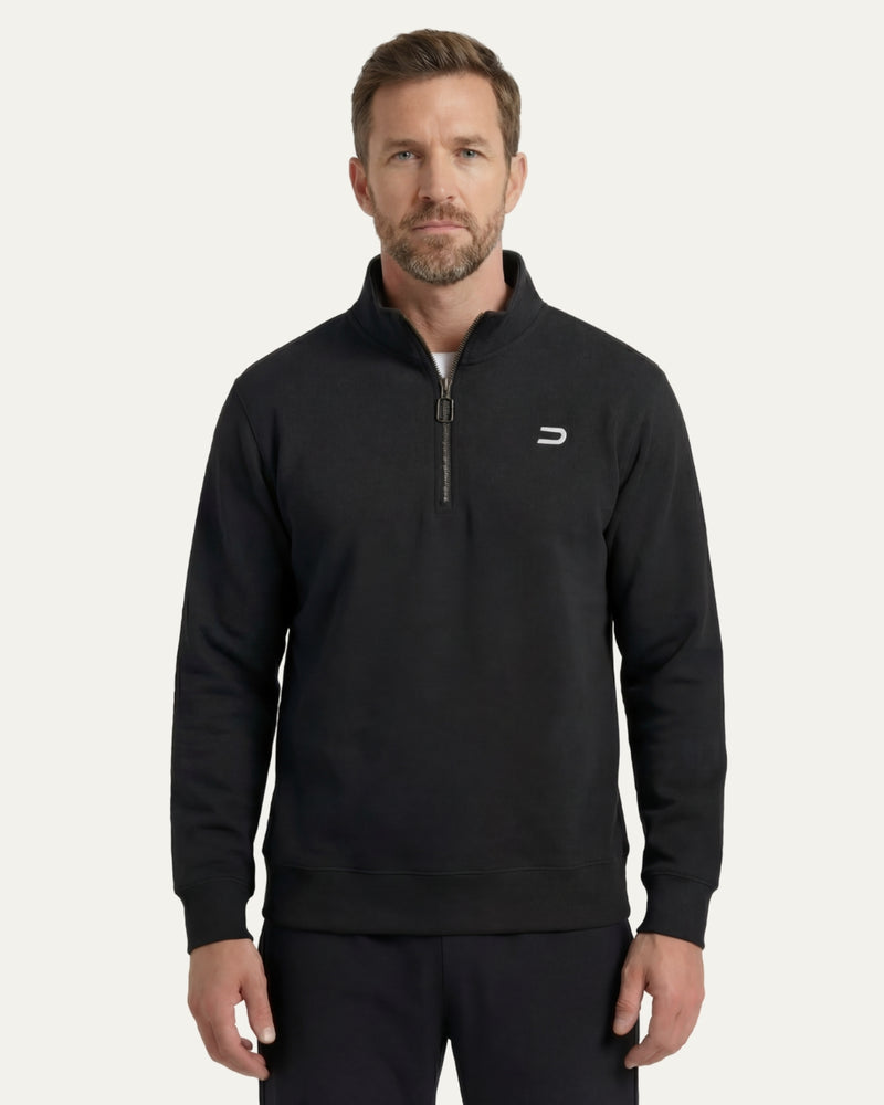 Essential Quarter Zip Black